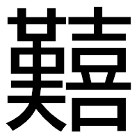 「囏」のゴシック体フォント・イメージ
