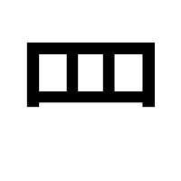 「罒」のゴシック体フォント・イメージ