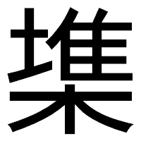 「𣙇」のゴシック体フォント・イメージ