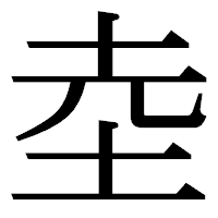 「坴」の明朝体フォント・イメージ