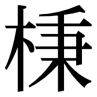 「棅」の明朝体フォント・イメージ