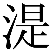 「湜」の明朝体フォント・イメージ