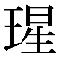 「瑆」の明朝体フォント・イメージ