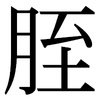 「胵」の明朝体フォント・イメージ