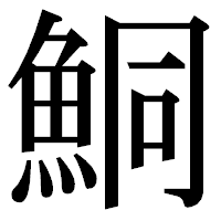 「鮦」の明朝体フォント・イメージ