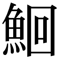 「鮰」の明朝体フォント・イメージ