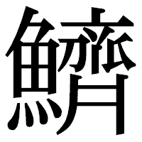 「鱭」の明朝体フォント・イメージ