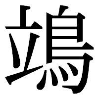 「鴗」の明朝体フォント・イメージ