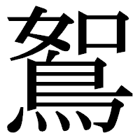 「鴽」の明朝体フォント・イメージ