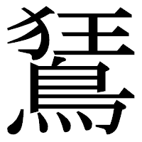 「鵟」の明朝体フォント・イメージ