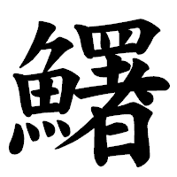 「鱰」の楷書体フォント・イメージ