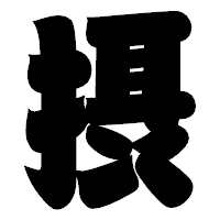 「摂」の相撲体フォント・イメージ