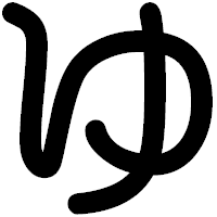 「ゆ」の印相体フォント・イメージ