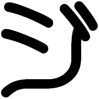 「ジ」の印相体フォント・イメージ