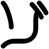 「ゾ」の印相体フォント・イメージ