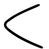 「く」の篆書フォント・イメージ