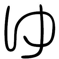 「ゆ」の篆書フォント・イメージ