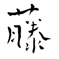 「藤」の青柳疎石フォント・イメージ