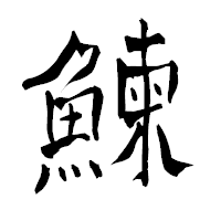 「鰊」の青柳疎石フォント・イメージ