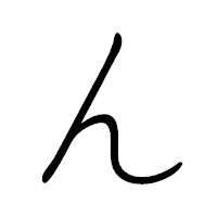 「ん」のペン字体フォント・イメージ