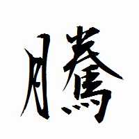 「騰」の衡山行書フォント・イメージ
