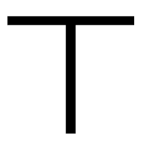 「丅」のゴシック体フォント・イメージ