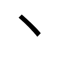 「丶」のゴシック体フォント・イメージ