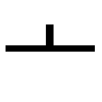 「亠」のゴシック体フォント・イメージ