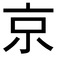 「京」のゴシック体フォント・イメージ