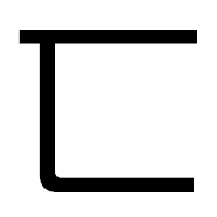 「匸」のゴシック体フォント・イメージ