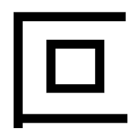 「叵」のゴシック体フォント・イメージ