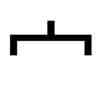 「宀」のゴシック体フォント・イメージ