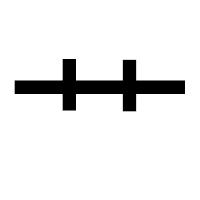 「艹」のゴシック体フォント・イメージ