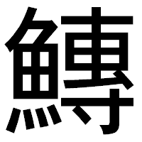 「鱄」のゴシック体フォント・イメージ