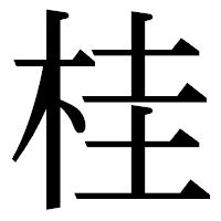 「桂」の明朝体フォント・イメージ