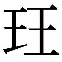 「玨」の明朝体フォント・イメージ