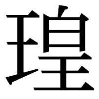 「瑝」の明朝体フォント・イメージ