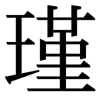 「瑾」の明朝体フォント・イメージ