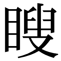 「瞍」の明朝体フォント・イメージ