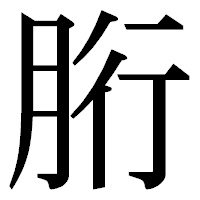 「胻」の明朝体フォント・イメージ