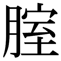 「腟」の明朝体フォント・イメージ