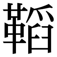 「鞱」の明朝体フォント・イメージ