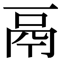 「鬲」の明朝体フォント・イメージ