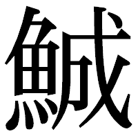 「鯎」の明朝体フォント・イメージ
