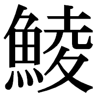 「鯪」の明朝体フォント・イメージ