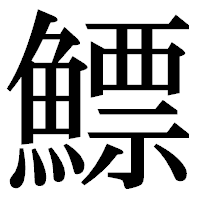 「鰾」の明朝体フォント・イメージ