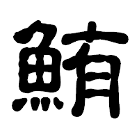 「鮪」の古印体フォント・イメージ