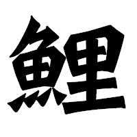 「鯉」の龍門石碑体フォント・イメージ