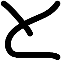「と」の印相体フォント・イメージ
