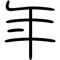 「年」の篆書フォント・イメージ